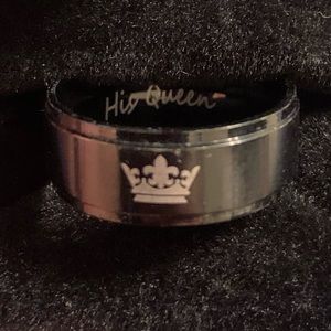 His queen wedding or engagement or promise couple ring for her